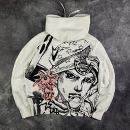 Jojo Bizarre Adventure Hoodies Women Steel Zip Anime Hoodie Harajuku Streetwear Pullover Sweatshirt Y2k Anime Men Clothing