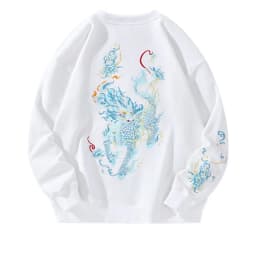 Vintage Hoodies Men Dragon Embroidery Hoodies Women Hip Hop Hooded Sweatshirt Chinese Streetwear Hoody Cotton Fleece Pullover