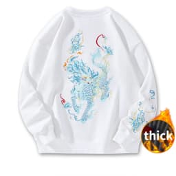 Vintage Hoodies Men Dragon Embroidery Hoodies Women Hip Hop Hooded Sweatshirt Chinese Streetwear Hoody Cotton Fleece Pullover
