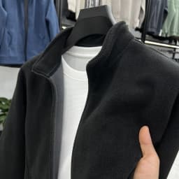 Fashionable Double-Sided Fleece Stand-Collar Cardigan Men's Autumn Winter Warm Wear-Resistant Non-Shrinking Zipper Sleeveless...