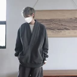2023 New Spring and Autumn Fashion Simple Trendy Men's V-Neck Loose Casual Small Puppy Handsome Lazy Men's Oversize Sweater
