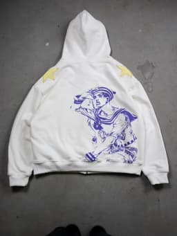Harajuku Jojo Bizarre Adventure Zip Up Hoodies Embroidery Johnny Joestar Zip Up Hoodie Hip Hop CoupleS Y2k Street Sweatshirt