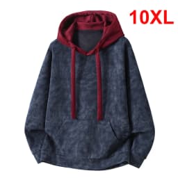 Vintage Tie-dye Hoodie Men 10XL Plus Size Hoodie Spring Autumn Hooded Color Block Hoodies Male Big Size 10XL