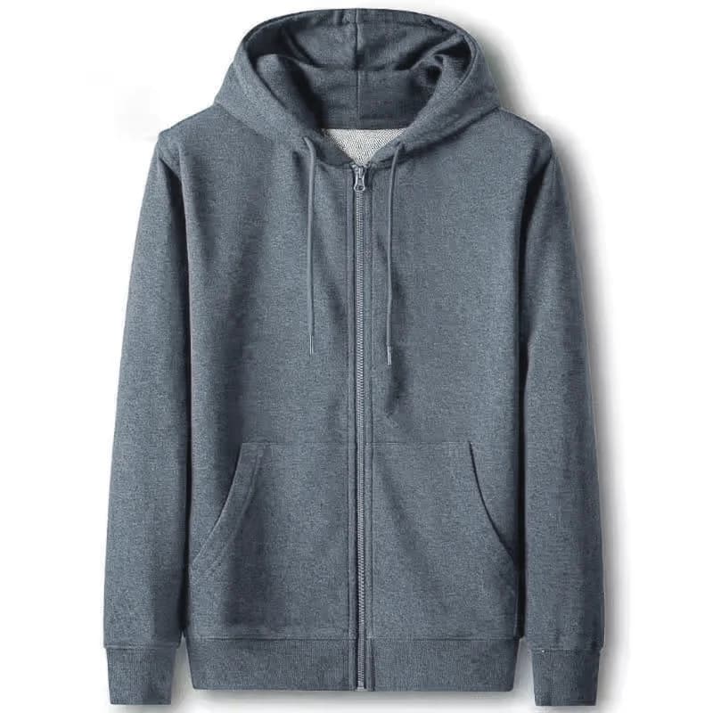 Loose Fit Men's Hoodie Sweatshirt Casual Sportswear Stand Collar Open Cardigan Jacket Autumn Winter Comfortable Streetwear
