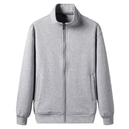 Loose Fit Men's Hoodie Sweatshirt Casual Sportswear Stand Collar Open Cardigan Jacket Autumn Winter Comfortable Streetwear