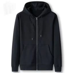 Loose Fit Men's Hoodie Sweatshirt Casual Sportswear Stand Collar Open Cardigan Jacket Autumn Winter Comfortable Streetwear