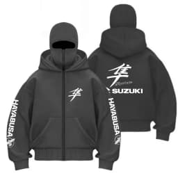 Suzuki Hayabusa motorcycle logo outdoor extreme sports enthusiasts 2026 new men's windproof face mask hooded coat