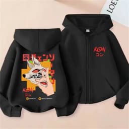 Anime Chainsaw Person Washing Retro Zipper Hoodie cartoon Electric Second Pochita Funny Picture Men's and Women's Comic Jacket
