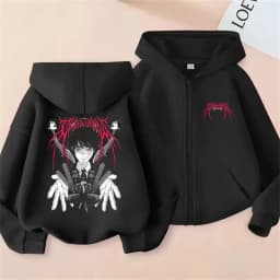 Anime Chainsaw Person Washing Retro Zipper Hoodie cartoon Electric Second Pochita Funny Picture Men's and Women's Comic Jacket