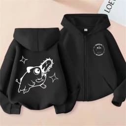 Anime Chainsaw Person Washing Retro Zipper Hoodie cartoon Electric Second Pochita Funny Picture Men's and Women's Comic Jacket