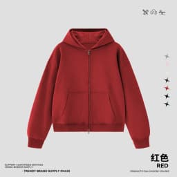 JMD Fashion Men 410gsm 100% Cotton Zipper Hoodies Unisex Casual Heavy Weight Boxyfit Solid Hooded Jacket Outfits QH0170