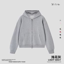 JMD Fashion Men 410gsm 100% Cotton Zipper Hoodies Unisex Casual Heavy Weight Boxyfit Solid Hooded Jacket Outfits QH0170