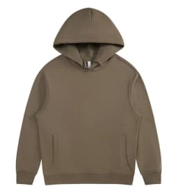 Custom Logo Autumn Unisex 100% Cotton French Terry Loose Fit Hoodie Plain Long Sleeve Drawstring Hooded Sweatshirt
