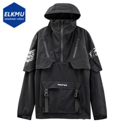 Teachewear Tactical Jackets Men Fashion Streetwear Jackets Hooded Windbreaker Hip Hop Harajuku Jackets