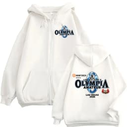 2026 Olympia Gym Fitness Pump Cover Zip Up Hoodie Men's Women Fashion Vintage Oversized Long Sleeve Jacket Sweatshirt Streetwear