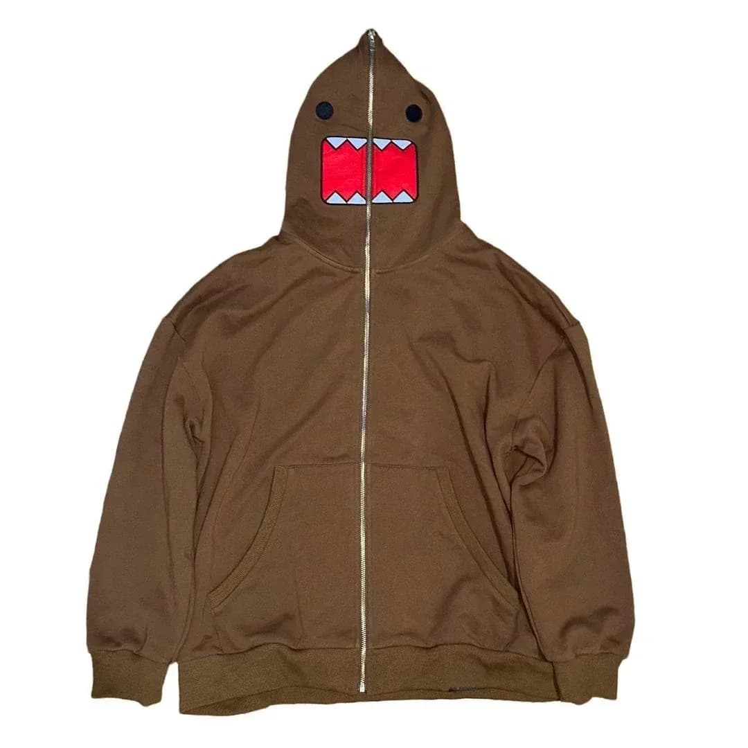 2024 New Hooded Long Zipper Embroidered Sweatshirt Loose Fit Printed Open Cardigan Style Women's Sweet Style Casual Wear