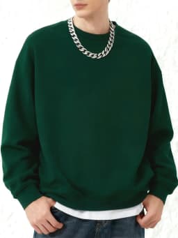 Autumn S-3XL Man Fashion Oversized Sweatshirt Street Casual Pullover Sport Crewneck Hoodless Long Sleeved New Basics Sportswears