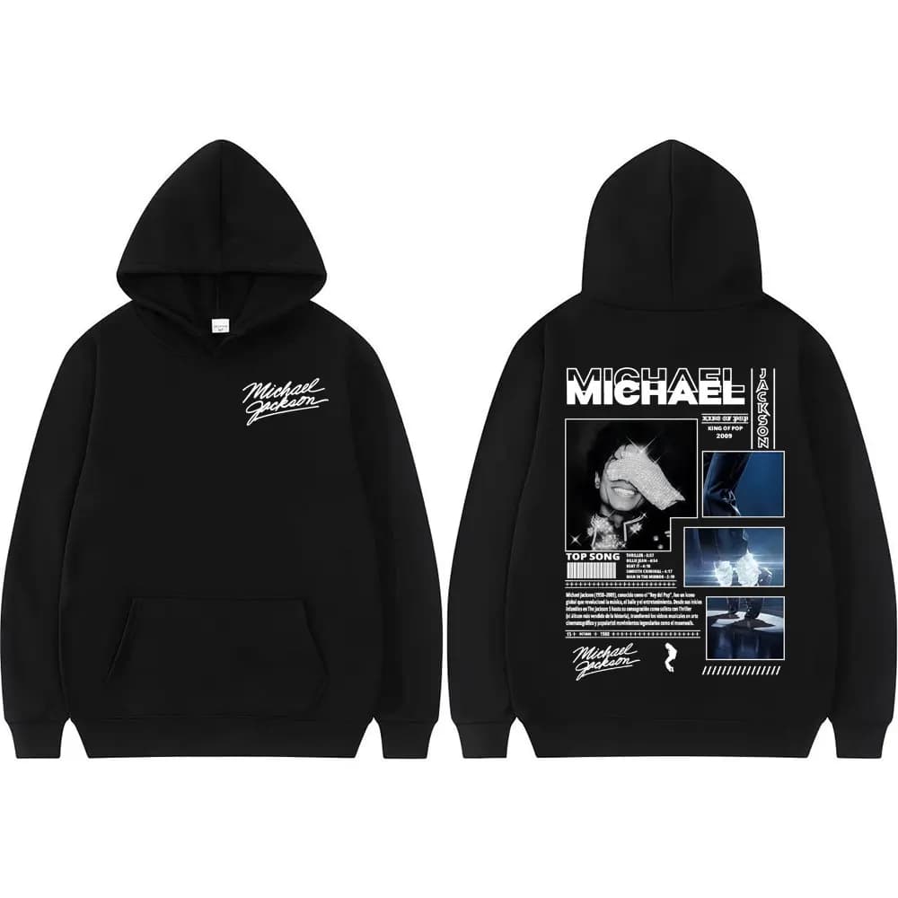 Michael Jackson King of Pop World Tour Hoodies Men Women Fashion Classic Oversized Hoodie High Quality Casual Fleece Sweatshirts
