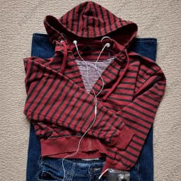 Vintage Red Black Stripe Full Zip Hoodie Women Men Y2K Aesthetic Loose Cropped Hooded Jacket Streetwear Long Sleeve Sweatshirt