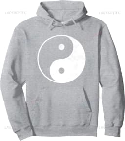Yin Yang Spiritual Design Meditation Yoga Yinyang Distressed Pullover Hoodie Xwomen Mens Sweatshirt Customizable Hoodie