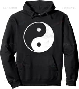 Yin Yang Spiritual Design Meditation Yoga Yinyang Distressed Pullover Hoodie Xwomen Mens Sweatshirt Customizable Hoodie