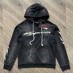 HS High Street vintage classic printed logo wash hoodie