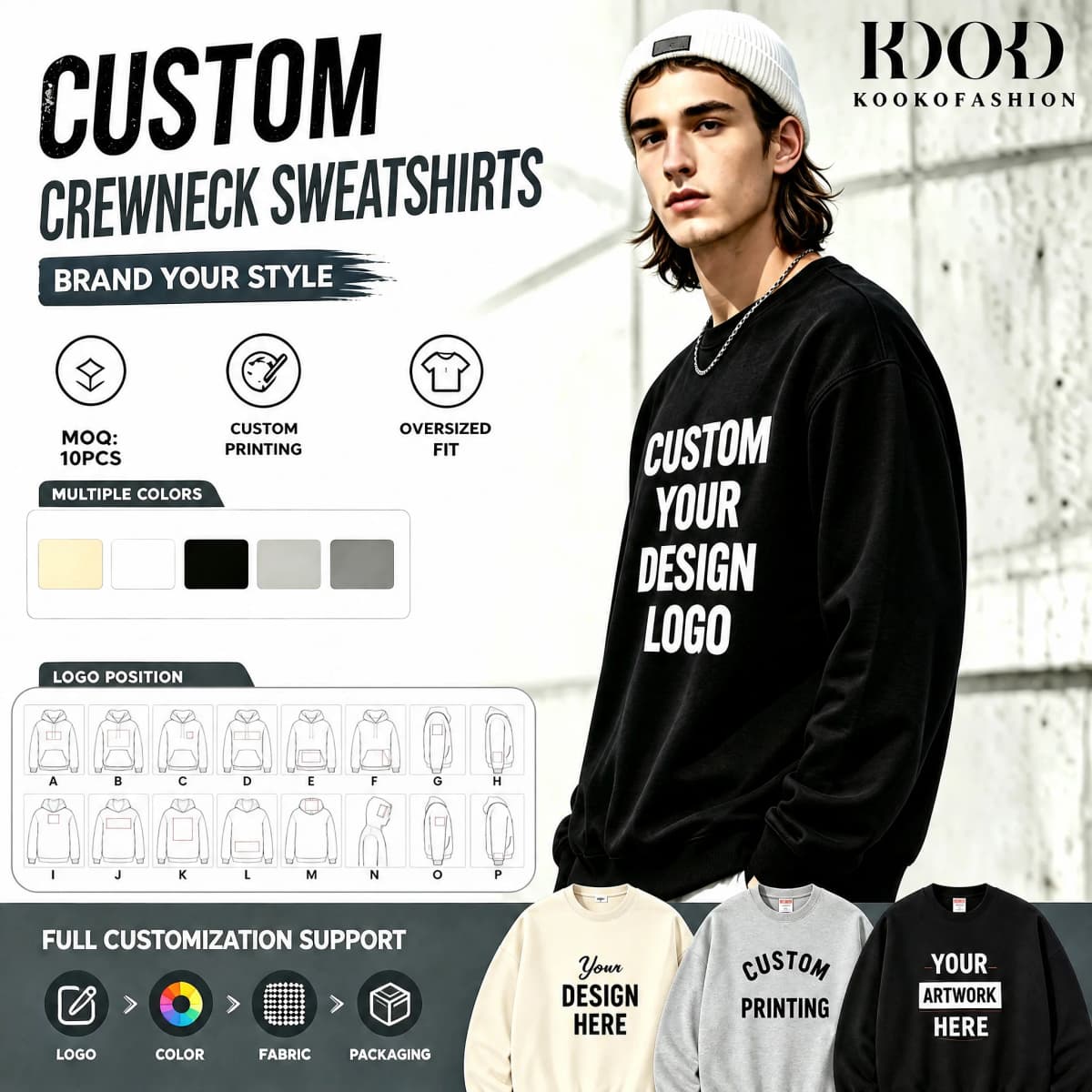 Customize Your Own Design Hoodie Personalized Embroidery Photo Logo Sweatshirt for Men and Women Casual Company Group Clothing