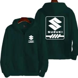 Suzuki logo motorcycle racing team competition men's fashion zipper sportswear spring and autumn sports couple hooded coat