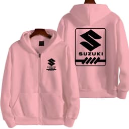 Suzuki logo motorcycle racing team competition men's fashion zipper sportswear spring and autumn sports couple hooded coat