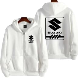 Suzuki logo motorcycle racing team competition men's fashion zipper sportswear spring and autumn sports couple hooded coat