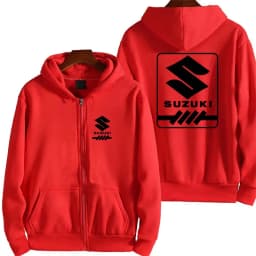 Suzuki logo motorcycle racing team competition men's fashion zipper sportswear spring and autumn sports couple hooded coat