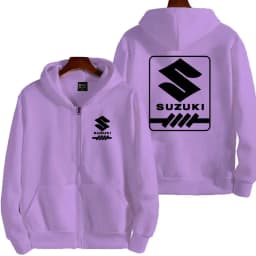 Suzuki logo motorcycle racing team competition men's fashion zipper sportswear spring and autumn sports couple hooded coat