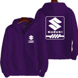 Suzuki logo motorcycle racing team competition men's fashion zipper sportswear spring and autumn sports couple hooded coat