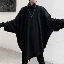 Mens Autumn Sweatshirt Bat Sleeve Dark Gothic Sweatshirt Streetwear Nightclub Stage Performance Fashion Top Men'S Clothing 2025