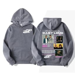 Rapper Funzo & Baby Loud 2025 Tour Hoodies Unisex Fashion Casual Long Sleeve Pullovers Hoodie Men Punk Hip Hop Street Sweatshirt