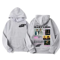 Rapper Funzo & Baby Loud 2025 Tour Hoodies Unisex Fashion Casual Long Sleeve Pullovers Hoodie Men Punk Hip Hop Street Sweatshirt