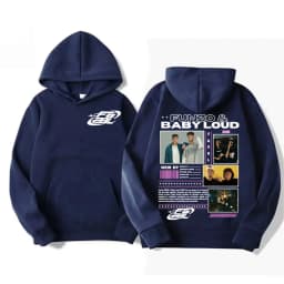 Rapper Funzo & Baby Loud 2025 Tour Hoodies Unisex Fashion Casual Long Sleeve Pullovers Hoodie Men Punk Hip Hop Street Sweatshirt