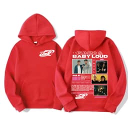 Rapper Funzo & Baby Loud 2025 Tour Hoodies Unisex Fashion Casual Long Sleeve Pullovers Hoodie Men Punk Hip Hop Street Sweatshirt