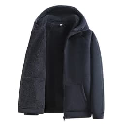 New Autumn Winter Men's Polar Fleece Jackets Casual Hooded Pocket Zipper Coats Cold-Proof Thickened Warm Hoodies Jackets for Men
