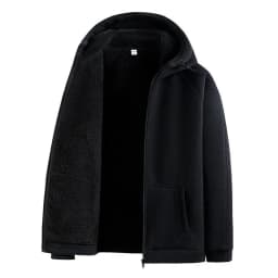 New Autumn Winter Men's Polar Fleece Jackets Casual Hooded Pocket Zipper Coats Cold-Proof Thickened Warm Hoodies Jackets for Men