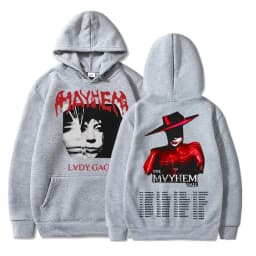 Lady Gaga The Mayhem Ball Tour 2025 Hoodies Trendy Hip Hop Vintage Long Sleeve Men Women Fleece Oversized Tracksuit Streetwear