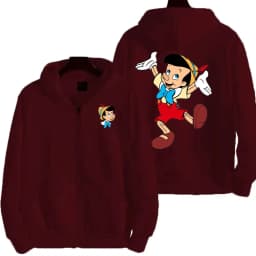 Pinocchio Women Zipper Hoodie Cartoon Anime Spring Autumn Men Sweatshirt 2026 New Fashion Couple Jackets Coats