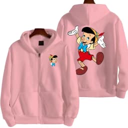 Pinocchio Women Zipper Hoodie Cartoon Anime Spring Autumn Men Sweatshirt 2026 New Fashion Couple Jackets Coats