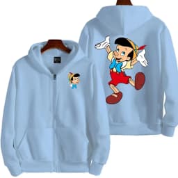 Pinocchio Women Zipper Hoodie Cartoon Anime Spring Autumn Men Sweatshirt 2026 New Fashion Couple Jackets Coats