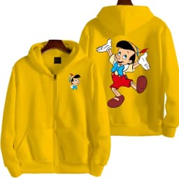 Pinocchio Women Zipper Hoodie Cartoon Anime Spring Autumn Men Sweatshirt 2026 New Fashion Couple Jackets Coats
