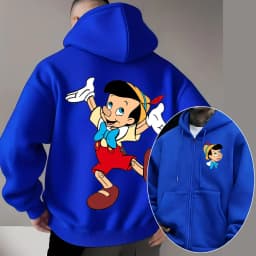 Pinocchio Women Zipper Hoodie Cartoon Anime Spring Autumn Men Sweatshirt 2026 New Fashion Couple Jackets Coats