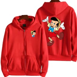 Pinocchio Women Zipper Hoodie Cartoon Anime Spring Autumn Men Sweatshirt 2026 New Fashion Couple Jackets Coats