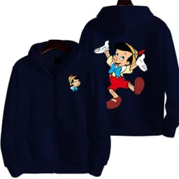 Pinocchio Women Zipper Hoodie Cartoon Anime Spring Autumn Men Sweatshirt 2026 New Fashion Couple Jackets Coats
