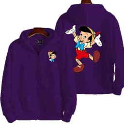 Pinocchio Women Zipper Hoodie Cartoon Anime Spring Autumn Men Sweatshirt 2026 New Fashion Couple Jackets Coats