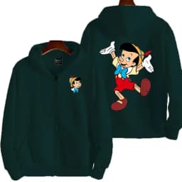 Pinocchio Women Zipper Hoodie Cartoon Anime Spring Autumn Men Sweatshirt 2026 New Fashion Couple Jackets Coats